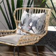 thumbnail image 2 of Flying Birds Indoor/Outdoor Pillow with Removable Cover in White Gray Black26x26, 2 of 4