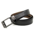thumbnail image 2 of Belt for men -Black-Mens Leather Belt 115cm for Dress and Casual - Micro Adjustable Belt Fit Everywhere, 2 of 3