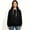 Black, variant on Women's Solid Oversized Drawstring Pullover Hoodie, Fleece Loose Fit Kangaroo Pocket Hooded Sweatshirt, Size S-2XL