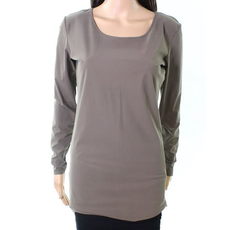 Womens S/ Dual Curvy Comfort Easy Care Knit Top M