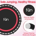 thumbnail image 4 of Jump Into Fun 40" Rebounder Trampoline for Adults, 330LBS Foldable Fitness Trampoline with Bungees, Adjustable Handlebar, Noise-free Exercise Rebounder for Indoor Workout, 4 of 9