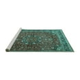 thumbnail image 2 of Ahgly Company Machine Washable Indoor Rectangle Persian Turquoise Blue Traditional Area Rugs, 4' x 6', 2 of 4