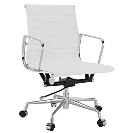 Modern Group Aluminium Chair #CF-035-Low Back Office Chair- Real leather Executive Chiar Conference (Best American Made Leather Furniture)