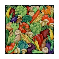 Trademark Fine Art 'Veggies Collage' Canvas Art by Kimura Designs