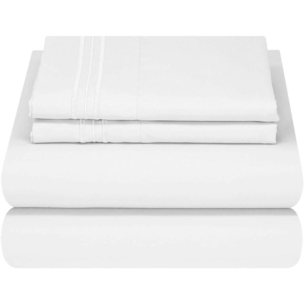 Embroidered Sheet Set Home Luxury 1800 Series Double Brushed Microfiber Cooling Sheets and