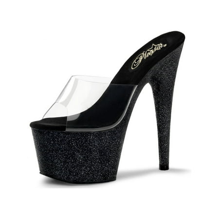 black high heels glitter