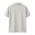 thumbnail image 3 of Quarter Zip Pullover Men Short Sleeve Stand Collar Athletic Sports Casual Outodoor Workout Shirt Fathers Gift, 3 of 4