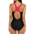 thumbnail image 5 of Beautyin Women's Swimsuit One Piece Color Block Cross Back Athletic Modest Swimwear, 5 of 6