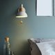 thumbnail image 1 of Lámpara de pared LED, Lámpara de fondo personalizable, dise?o moderno, iluminación cálida, decoración de dormitorio, living room, estilo elegante, marco metálico, base de madera, ajustable,, 1 of 8