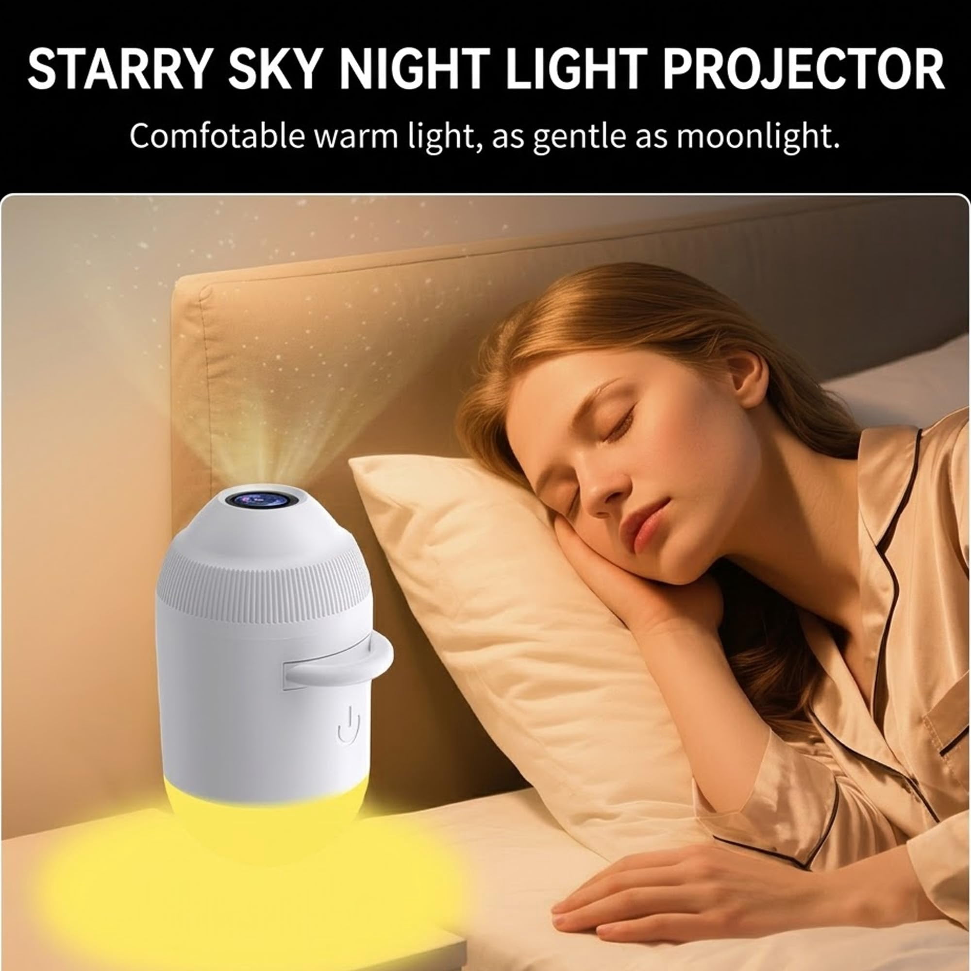 HD Smart Dynamic 5D Holographic Night Light Projector,Plug and Play HD 2-in-1 Galaxy Star Projector,360 Rotating, USB Powered，with 3 Films