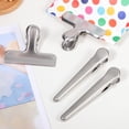 thumbnail image 2 of 10 Pcs Food Bag Clips Stainless Steel Bag Clips Sealing Clips for Ticktes Snack Storage Candy Bag, 2 of 7
