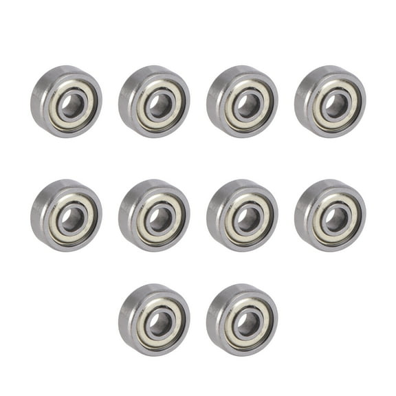 OUNONA 10 Pcs Steel Bearing Balls Pre-lubricated Bearing 1.30X0.50X0.50CM Silver
