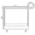 thumbnail image 4 of Metal Wine Bar Serving Cart with Rolling Wheels and Handles for Dining, Living room or Entryway, 4 of 7
