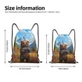 thumbnail image 2 of Lsque Snowy Mountain Photography Bear Print Drawstring Backpack Bag Sport Gym Sackpack Cinch Bags Drawstring Bags Draw String Sport Bag-Small, 2 of 6