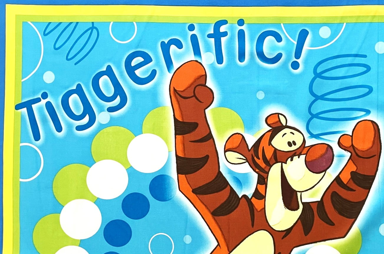 1 Panel - Disney Tigger Tiggerific! Cotton Fabric Panel - Winnie the Pooh (Great for Quilting, Sewing, Craft Projects, Wall Hangings, and More) 36" X 44"