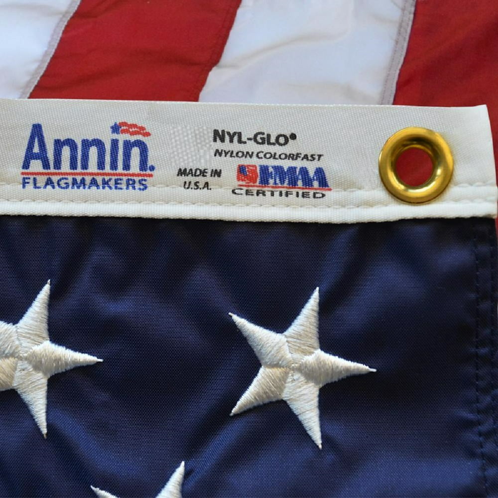 Annin 3x5 Foot Heavy Duty Nylon Outdoor American Flag 100 Made In Usa By American Workers