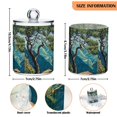 thumbnail image 5 of Yayeee 2 Pack Qtip Holder Dispenser for Bathroom with Lid Cotton Swab Canister, Yellow Tree, 5 of 6