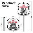 thumbnail image 2 of No Soliciting This Is Private Property 12 inch X 12 inch Shield Shaped Rust-Free Aluminum Metal Sign with Aluminum Mounting Stake Weather Resistant Made in the USA, 2 of 8