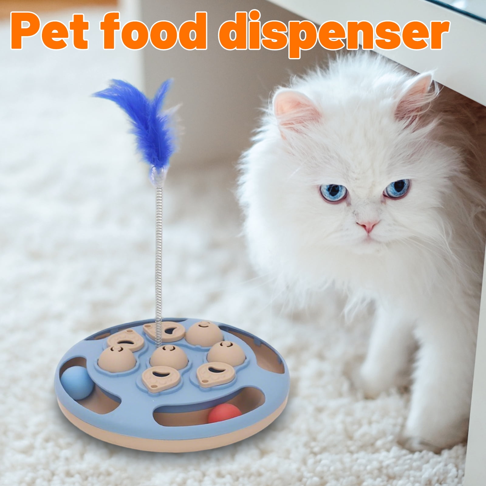 Pet Treat Dispenser Toy, Interactive Rotating Puzzle Feeder for Dogs and Cats, Foraging Sniffing Toy, Mentally Stimulating IQ Training Slow Feeder Base