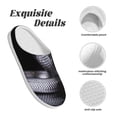 thumbnail image 5 of Haiem Black Cobra Snake Print Women's Fuzzy Memory Foam House Slipper Cozy Home Footwear Non-slip Winter Slippers-42/43, 5 of 7