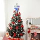 thumbnail image 5 of Adorno navideño con lazo luminoso transparente para árbol de Navidad, adorno navideño con lazo de cinta luminosa, plateado, 5 of 5