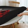 Red Wine Rose And Candle Tablecloth For Rectangle Tables, OilProof