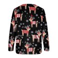 thumbnail image 5 of Pntutb Navidad Moda Mujer Casual Manga Larga Impreso Señoras Sin Capucha Sudaderas tops Blusa Pntutb Pntutb-4707, 5 of 5