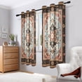 thumbnail image 6 of Retro Pattern Mandala Blackout Curtains Thermal Insulation 63 inch Grommet for Bedroom Living Room Bathroom Kitchen Windows 2 Pack, 6 of 6