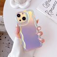 thumbnail image 5 of for iPhone 14 Plus Case 6.7 inch,Cute Plating Wave Frame Soft TPU Bling Colorful Sparkle Laser Light Glitter Phone Case for iPhone 14 Plus for Women Girls, 5 of 13