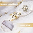 thumbnail image 4 of Wdhugt Plush Christmas Tree Skirt Luxury Thick White Faux Fur Xmas Tree Mat with Sequin Snowflakes for Christmas Holiday Decoration, 4 of 7