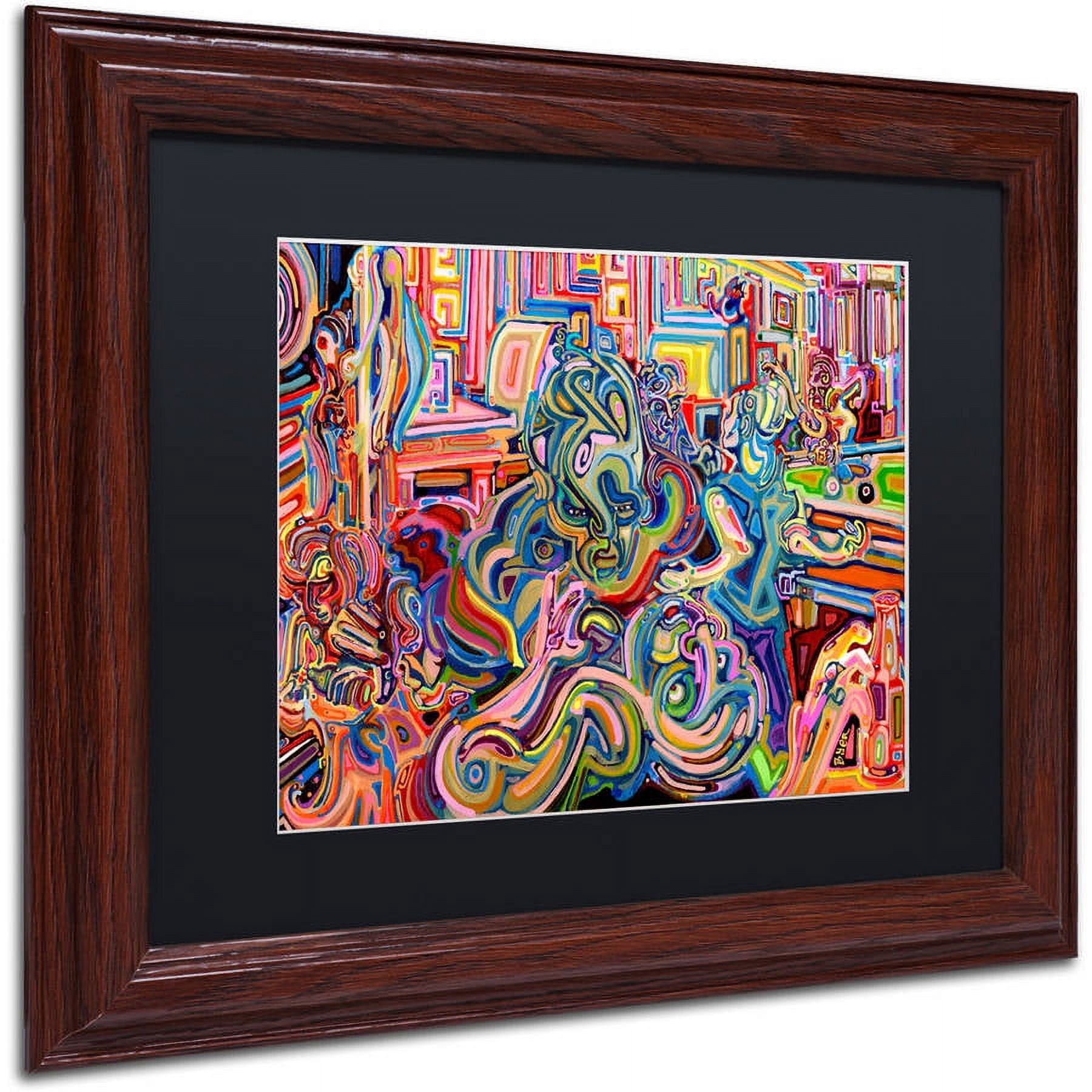 Trademark Fine Art "Modern Diplomacy" Canvas Art by Josh Byer, Black Matte, Wood Frame
