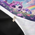 thumbnail image 4 of Erosebridal Cute Rainbow Unicorn Queen Duvet Cover Set,Colorful Butterfly Purple Floral Bedding For Kids Girls,Reversible Black 3-Piece,No Comforter, 4 of 6