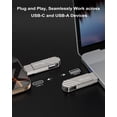 thumbnail image 2 of USB C Flash Drive 64 GB 2-in-1 USB Drive Swivel C-Type Flash Drive, Read Speed up to 450MB/s USB 3.2 USB C Jump Drive Portable Memory Stick with Keyhole Pen Drive, Silver, 2 of 7