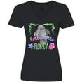 thumbnail image 3 of Inktastic Fort Myers Florida Cute Swimming Manatee Women's V-Neck T-Shirt, 3 of 5