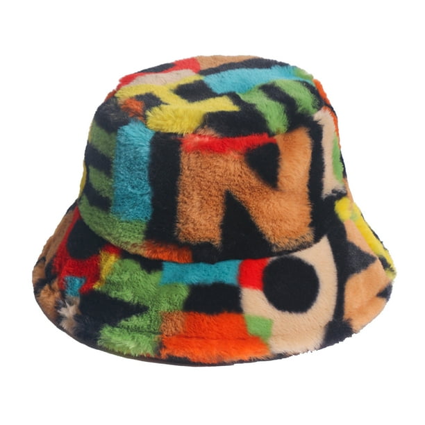 Cozy Bucket Hat 56-58cm Se Adapta a Mayoría de Los Tamaños de Cabeza Mujeres Hombres Sombrero de Pescador Bloque Colorido Sunnimix Bucket Cap Mujeres Hombres