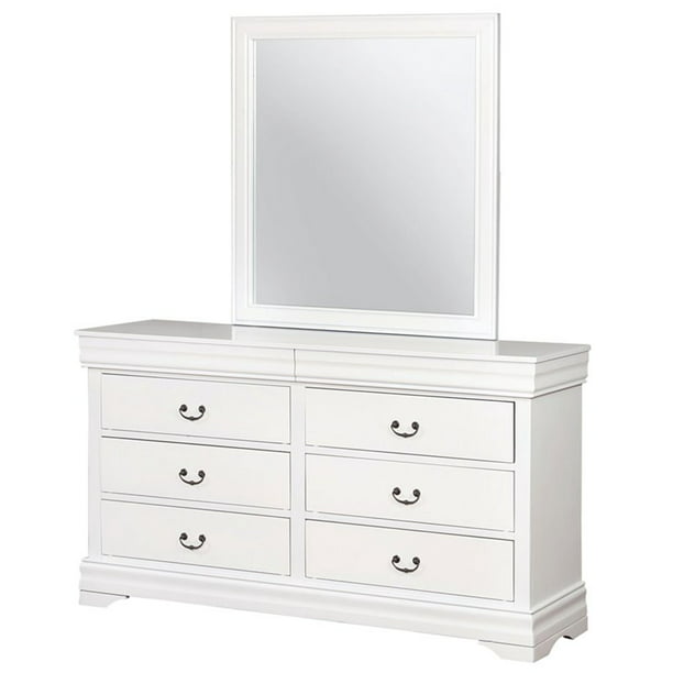 Drawer Dresser And Mirror Set In White, 8 Drawer Dresser With Mirror