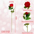 thumbnail image 3 of Flores artificiales Wondrus, 100 piezas, rosas rojas de terciopelo, 3 of 6