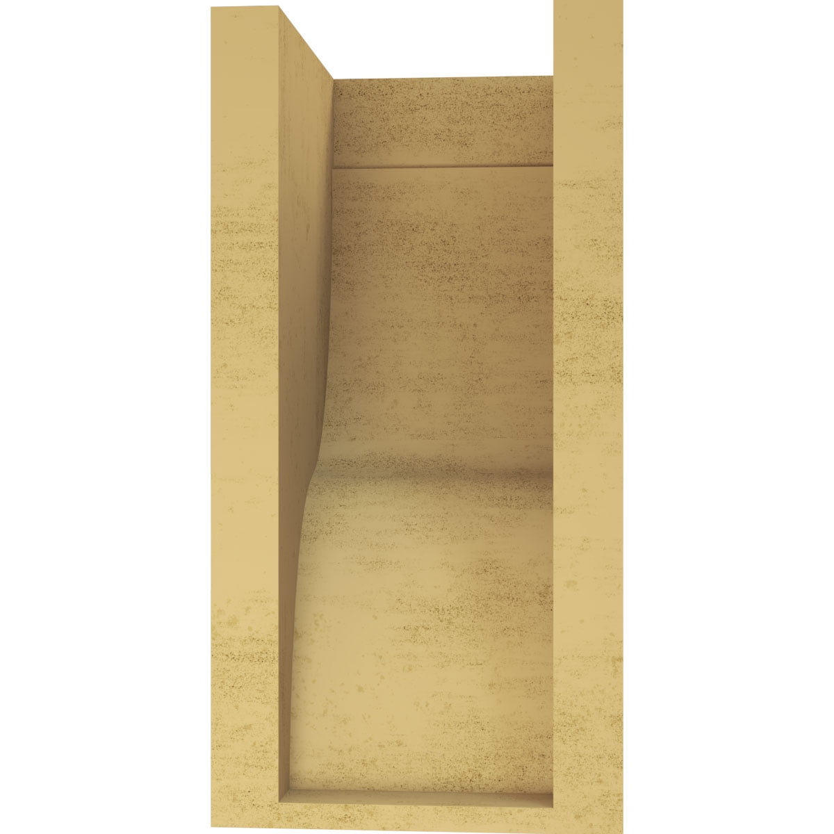 6"W x 6"D x 12"H Wide Garner Rough Cedar Woodgrain TimberThane Corbel, Primed Tan