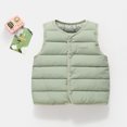 thumbnail image 6 of Splozh Kids Fleece Vests Lightweight Vest Warm Cute Sleeveless Jacket Soft Fall Winter Clothes Outerwear Coat,Light Green,3-4 Years, 6 of 6
