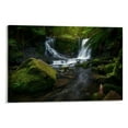 thumbnail image 1 of Natural Landscape Waterfall Print Canvas Wall Art Decor, Horizontal Version Artwork Modern Home Decor, Ready to Hang, 1 of 6