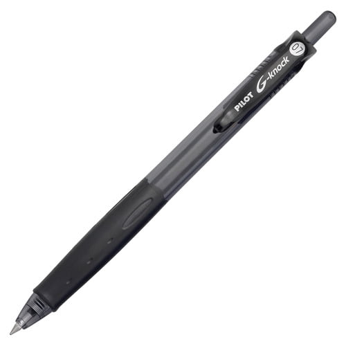 G-Knock BeGreen Gel Pen, Retractable, Fine 0.7 mm, Black Ink, Smoke/Black Barrel, Dozen G-Knock BeGreen Gel Pen, Retractable, Fine 0.7 mm, Black Ink, Smoke/Black Barrel, Dozen