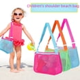 thumbnail image 2 of Bolsa de almacenamiento de juguetes para niños, bolsa de playa de viaje, bolsa de red de playa con perspectiva hueca, bolso de hombro, 2 of 5