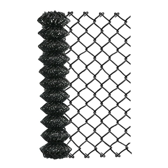 Heavy-Duty Galvanized Steel Chain Link Fence Fabric – 4x50 ft. | 7 AWG Wire | Black PVC Coated | Rust & Corrosion Resistant | Security-Grade Mesh for Residential & Commercial Use