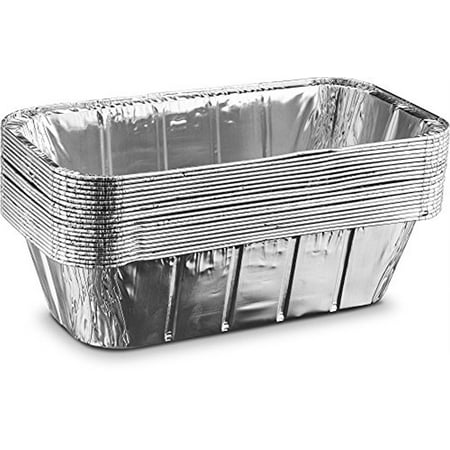 Commercial 1 Pound Loaf Pan Aluminum Disposable Rectangle 5 Pound Loaf Pans For Serving, Baking, Cooking, Roasting, Broiling, Cakes, Lasanga,etc, 12.5'' x 6.5'' x 3'' (Pack of 20) ()