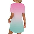 thumbnail image 3 of ZZwxWA Beach Dresses for Women 2025 Vacation Women's Summer Short Sleeve Sundress Casual Pleated Mini Dress with Pockets, 3 of 6