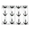 thumbnail image 7 of Yayeee Kitchen Curtains Tier Pair Light Filtering 27"x36" Rod Pocket Short Cafe Window Panel, Anchor Pattern, 7 of 7