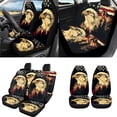 thumbnail image 2 of Uorisanigo American Flag Eagle Car Seat Covers Full Set with Armrest Cover Seatbelt Covers Handbrake Gear Shift Headrest Cushion Steering Cover Coasters Set Keyrings SUV Trucks Sedan,Pack of 18, 2 of 7