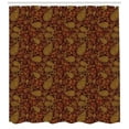 thumbnail image 3 of Ambesonne Paisley Shower Curtain, Oriental Damask Design, 69"Wx84"L, Redwood and Amber, 3 of 3