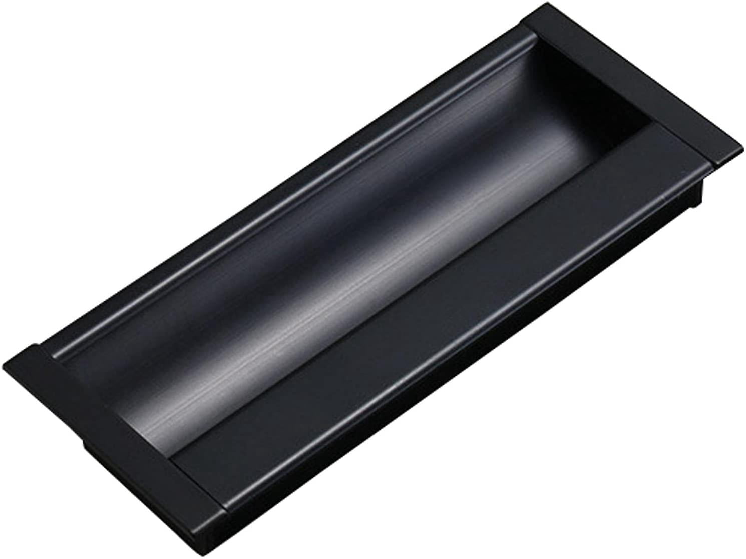 Malimali Tirador Para Puerta De Bolsillo, Tirador De Borde, Hardware De Puerta De Bolsillo De Acero Inoxidable, Tiradores Empotrables Para Puerta Corredera, Tirador De Borde Oculto (negro Mate