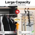 thumbnail image 2 of Perchas para pantalones AUFETQ, 2 unidades, de acero inoxidable, que ahorran espacio, 2 of 7